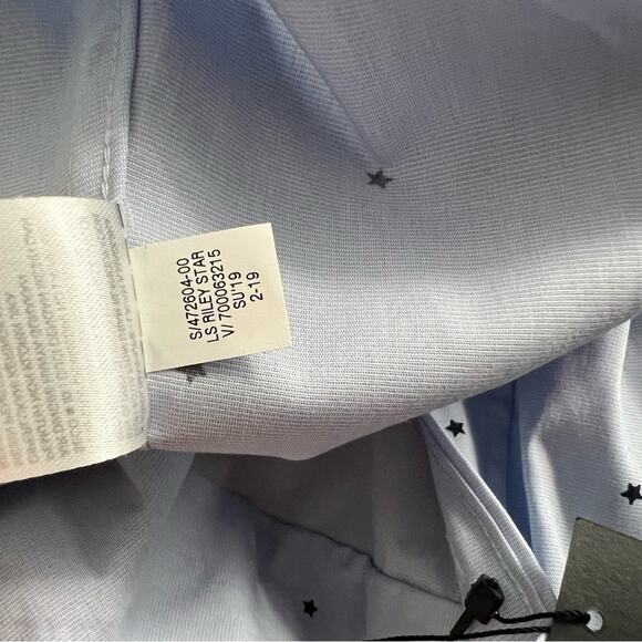 NWT Banana Republic Riley Tailored Fit Star Button Down Shirt Ling Sleeve US 2 - Picture 12 of 12